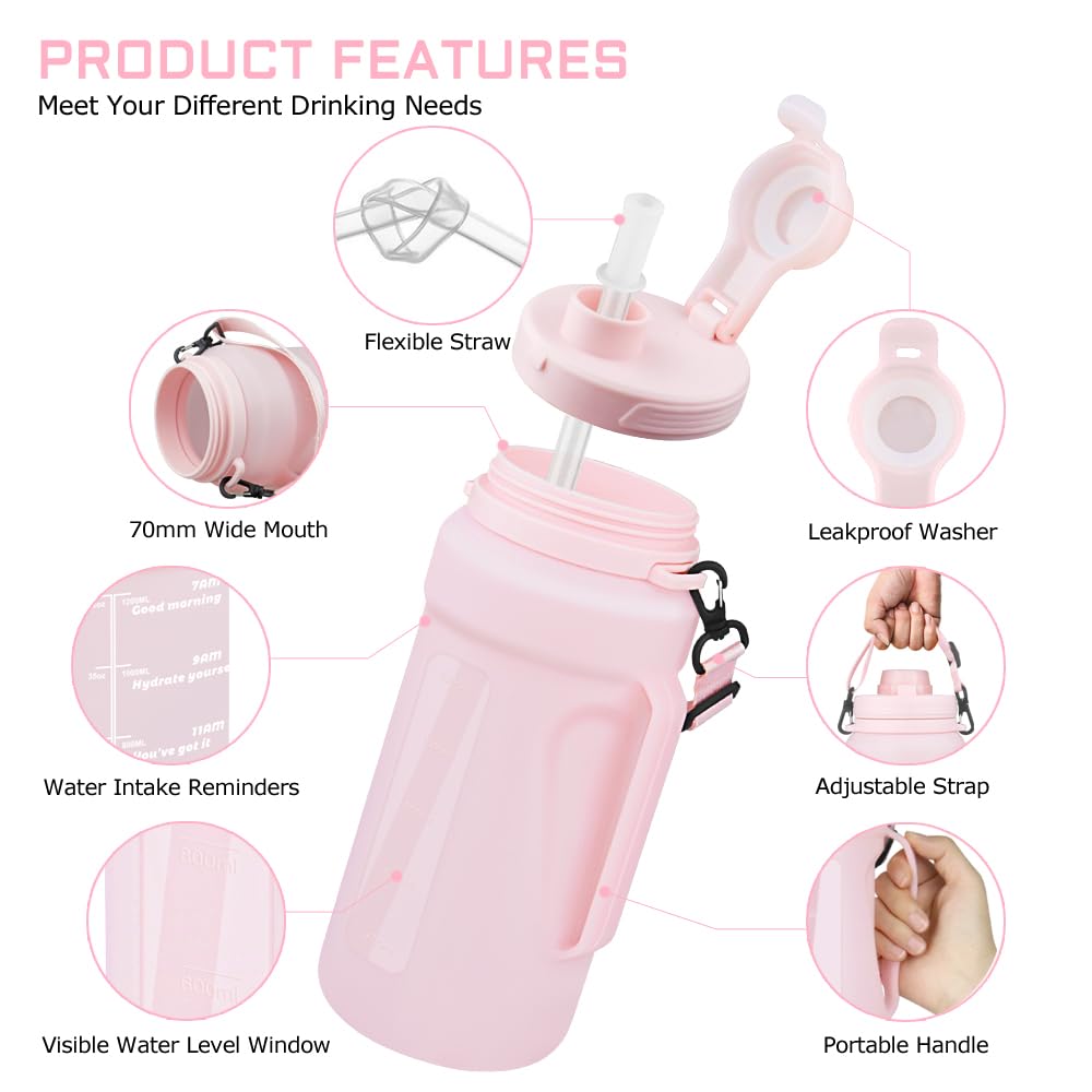 š„2025 HOT SALEš„Silicone foldable anti drop sports portable water bottle