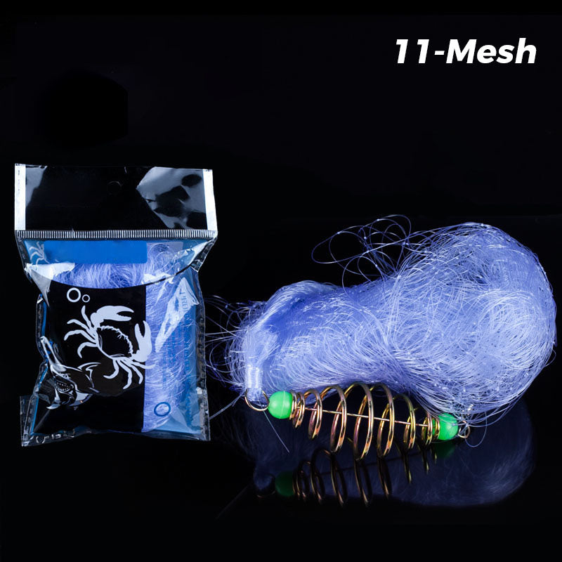 Fishing Gill Net with Spring Bait Trap