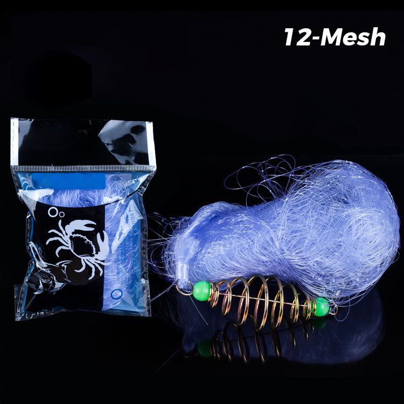 Fishing Gill Net with Spring Bait Trap