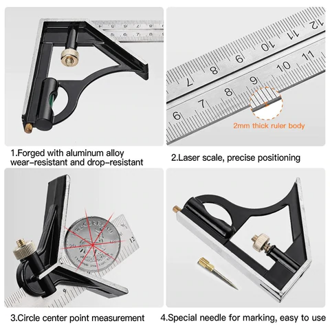 🔥Great value! Multifunctional combination movable angle ruler set, 50% OFF!