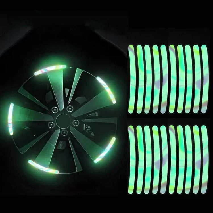 š„2025 HOT SALE - Buy 1 Get 1 Freeš„Reflective Car Wheel Rim Stickers
