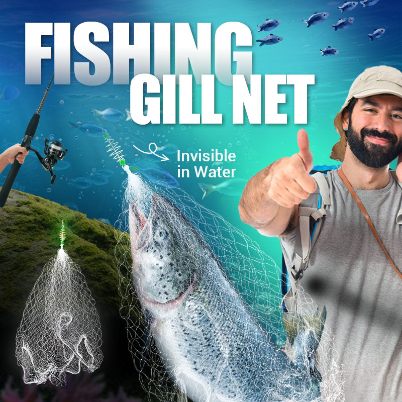 Fishing Gill Net with Spring Bait Trap