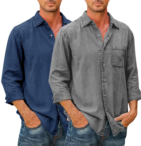 š50% off grand promotionš„Men's High Quality Denim Shirts ćLong Sleeveć