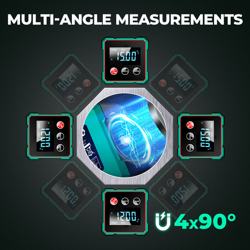 ๐ข๐ง HOT SALE 50% OFF ๐ฅ4-Side Magnetic Digital Angle Gauge with Laser