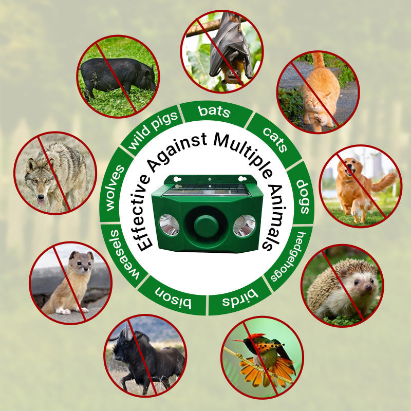 ✅Factory Direct Sales🍃Beast Repellent Solar Warning Lights with Loud Volume