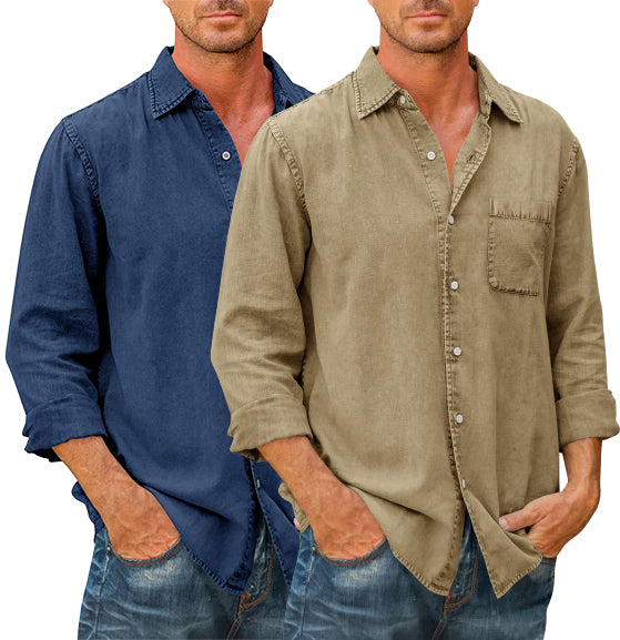 š50% off grand promotionš„Men's High Quality Denim Shirts ćLong Sleeveć