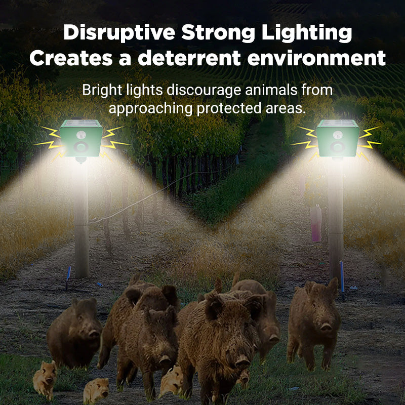 ✅Factory Direct Sales🍃Beast Repellent Solar Warning Lights with Loud Volume