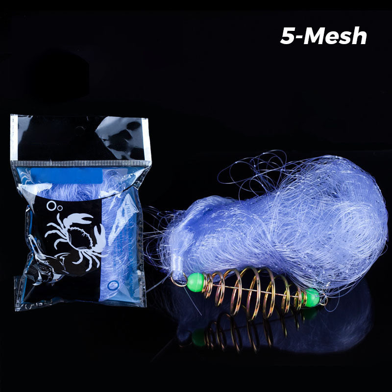 Fishing Gill Net with Spring Bait Trap