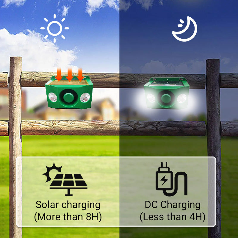 ✅Factory Direct Sales🍃Beast Repellent Solar Warning Lights with Loud Volume