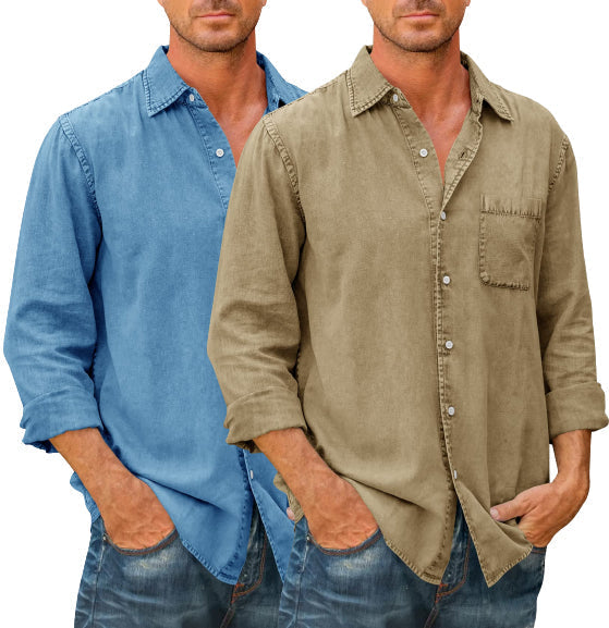 š50% off grand promotionš„Men's High Quality Denim Shirts ćLong Sleeveć
