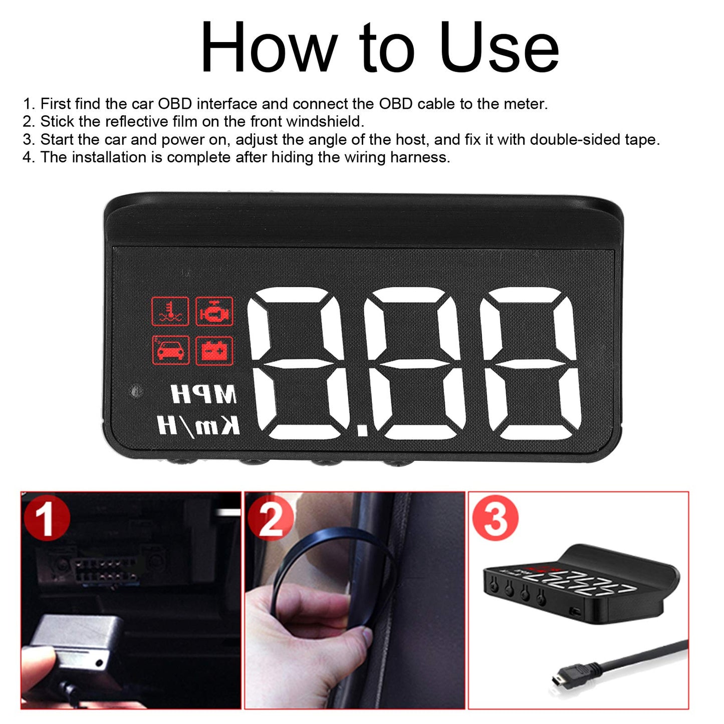 š„HOT SALEšCar HUD Speedometer Display Windshield Projectorš