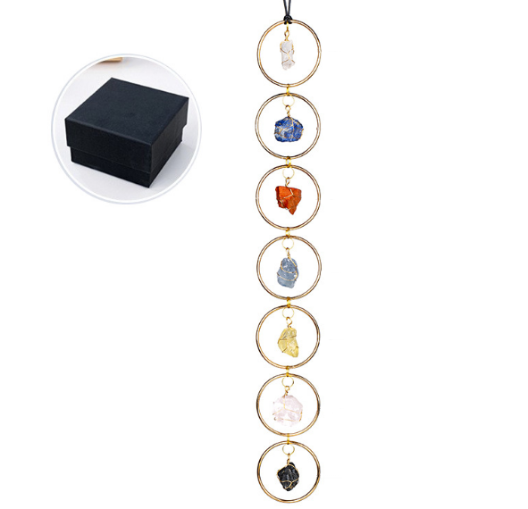 🎁Best Wishes🎁Raw Crystal 7 Chakra Gemstone Wall Decor