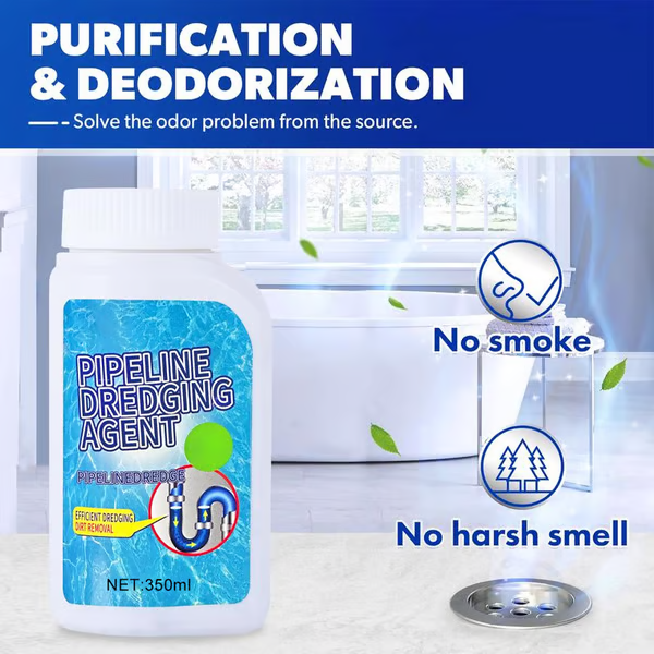 šLast Day Promotionš„Liapu Powerful Pipe Dredging Agent for Kitchen and Toilet Pipelines - Dissolves 200+ Blockages and Kills 99% of Bacteria
