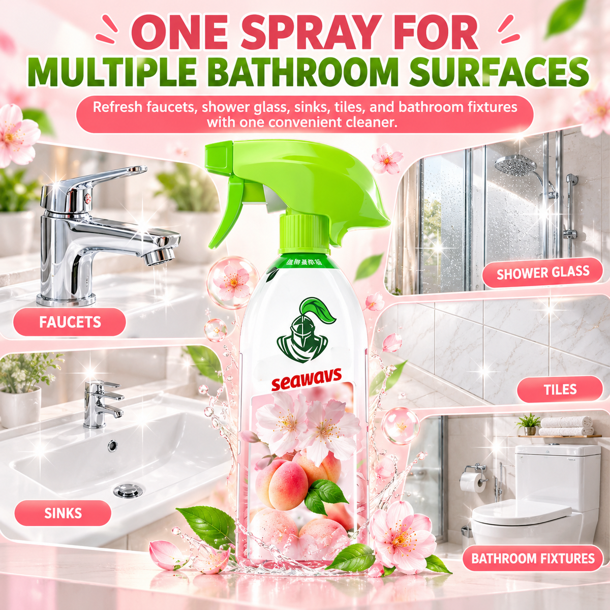 🥳HOT SALE🥳💞Kills 99.9% germs, plant-based & fresh scent. One bottle replaces all – grab yours! ✅