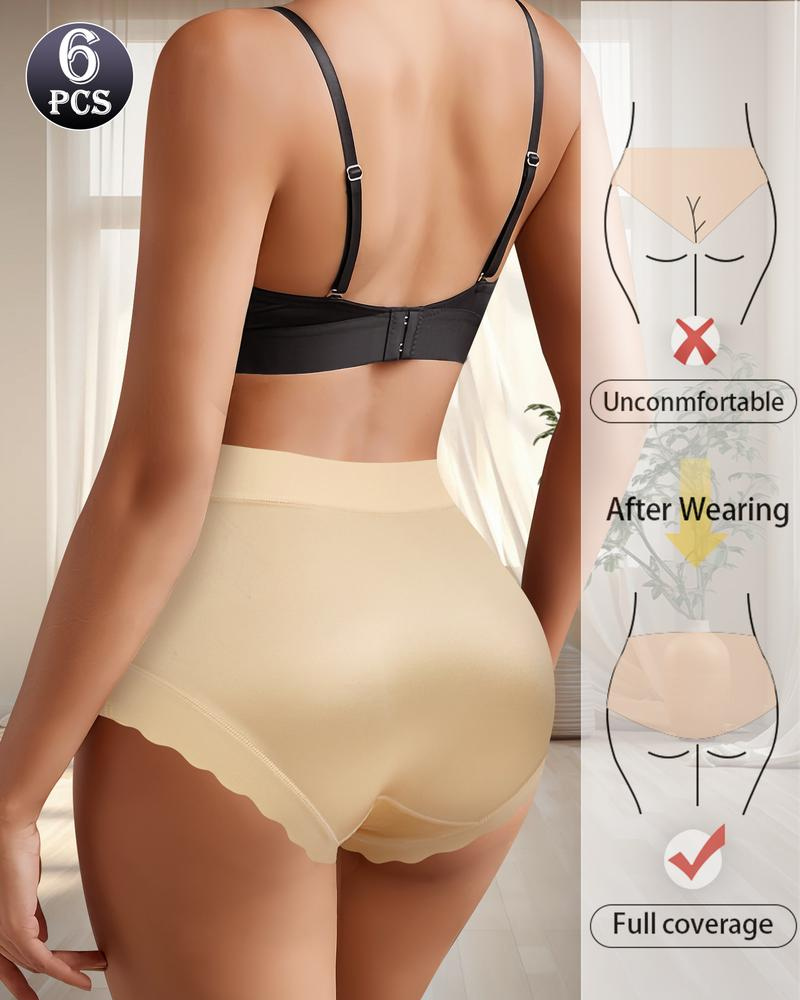 🌸Last Day-Buy 1 Get 3 Packs🔥2025 Silky High-Waist Seamless Briefs With Scalloped Edges