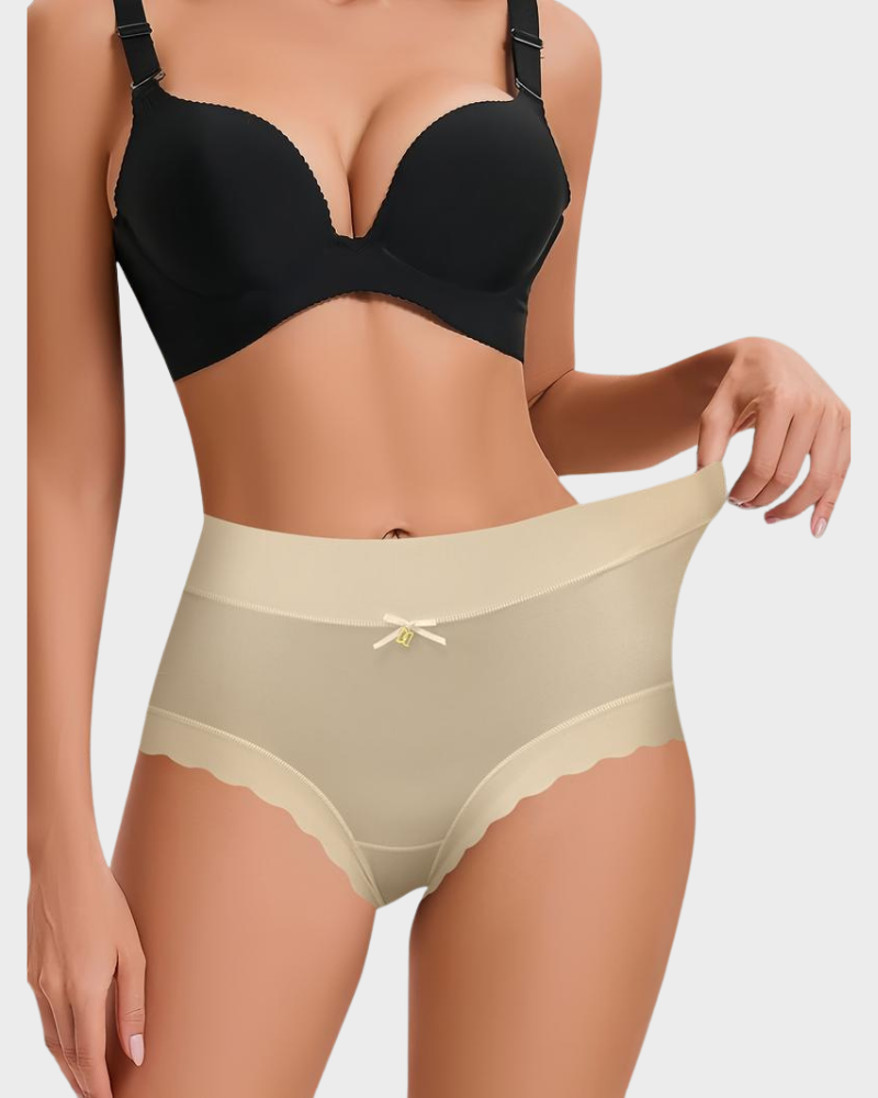🌸Last Day-Buy 1 Get 3 Packs🔥2025 Silky High-Waist Seamless Briefs With Scalloped Edges