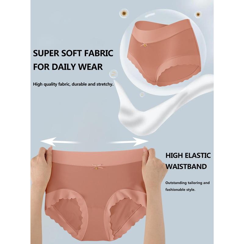 🌸Last Day-Buy 1 Get 3 Packs🔥2025 Silky High-Waist Seamless Briefs With Scalloped Edges