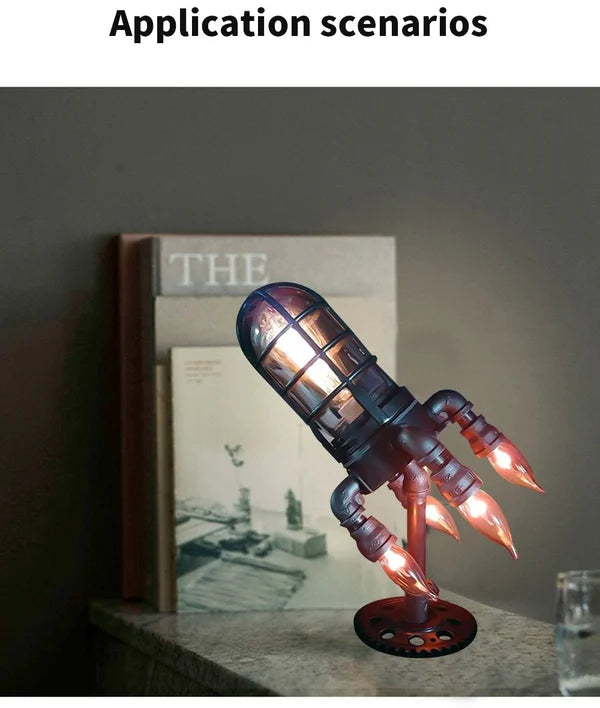 š Steampunk Rocket Lamp: Retro-Futuristic Glow! āØš”