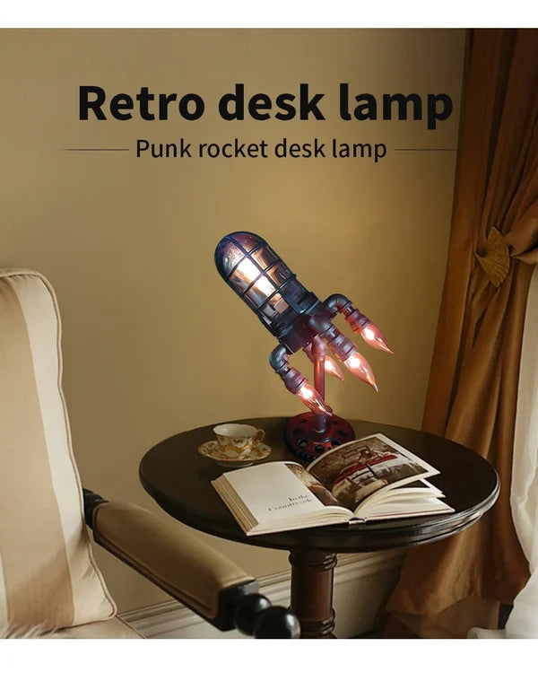 š Steampunk Rocket Lamp: Retro-Futuristic Glow! āØš”