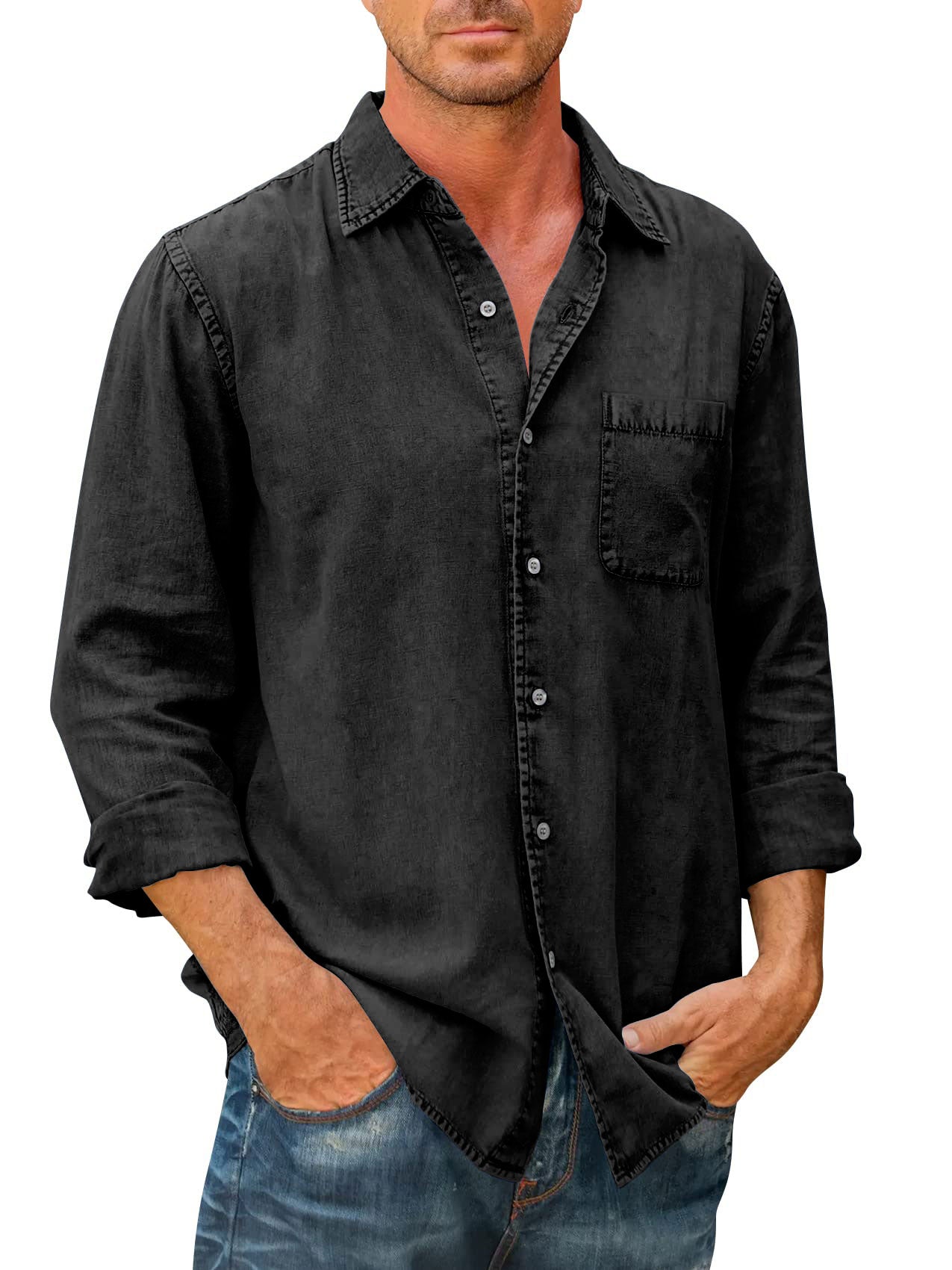 š50% off grand promotionš„Men's High Quality Denim Shirts ćLong Sleeveć