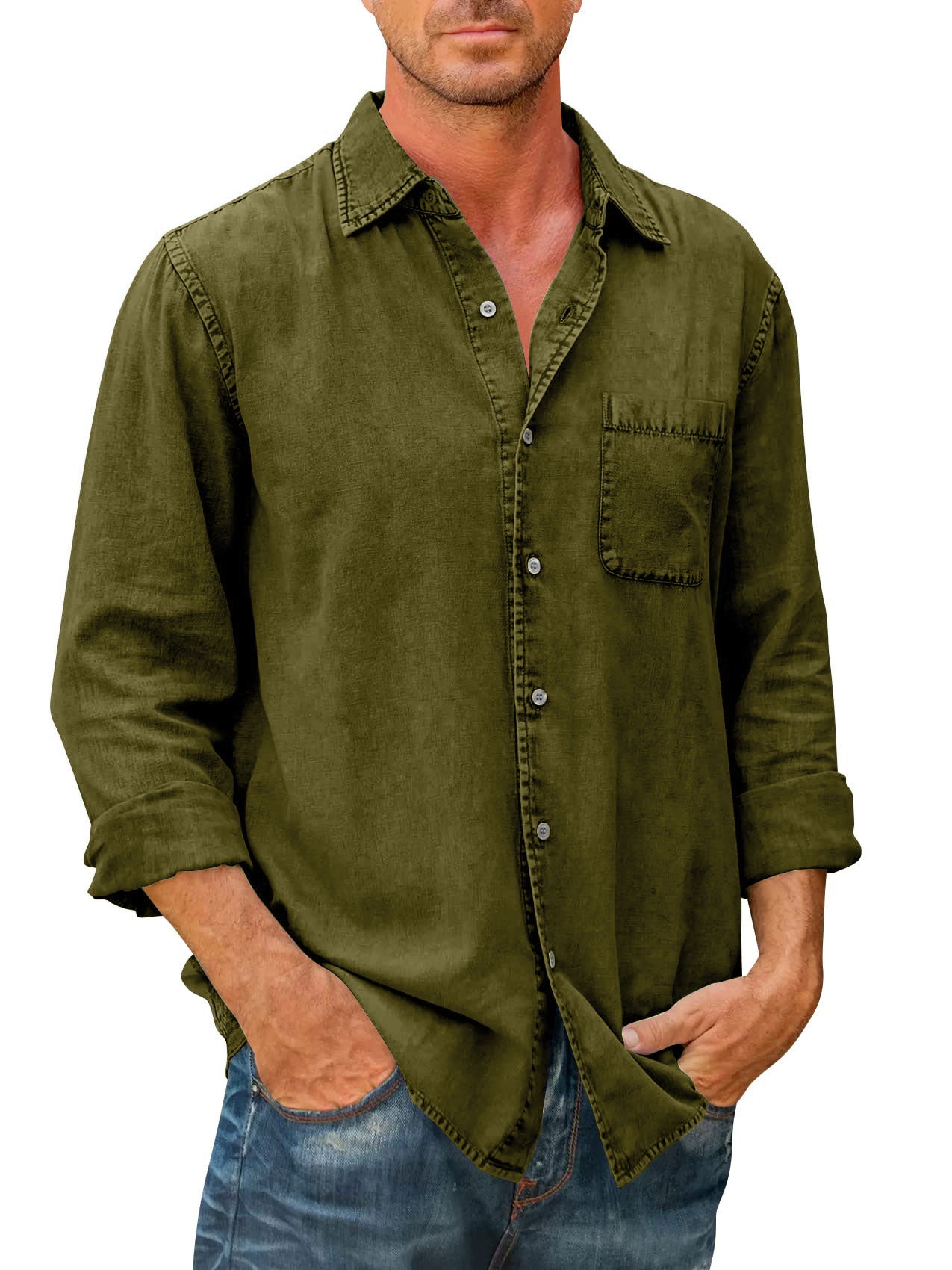 š50% off grand promotionš„Men's High Quality Denim Shirts ćLong Sleeveć