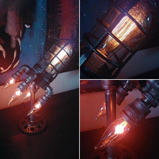 š Steampunk Rocket Lamp: Retro-Futuristic Glow! āØš”