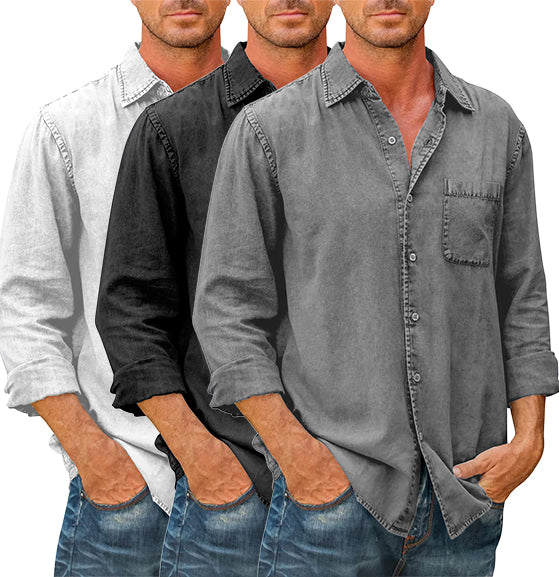š50% off grand promotionš„Men's High Quality Denim Shirts ćLong Sleeveć