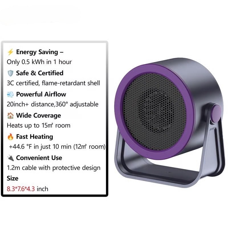 🔥50% OFF NOW! ❄️ Portable Instant Heat Heater – Mini Desktop & Outdoor, Rapid Warming & Energy Efficient ⚡✨