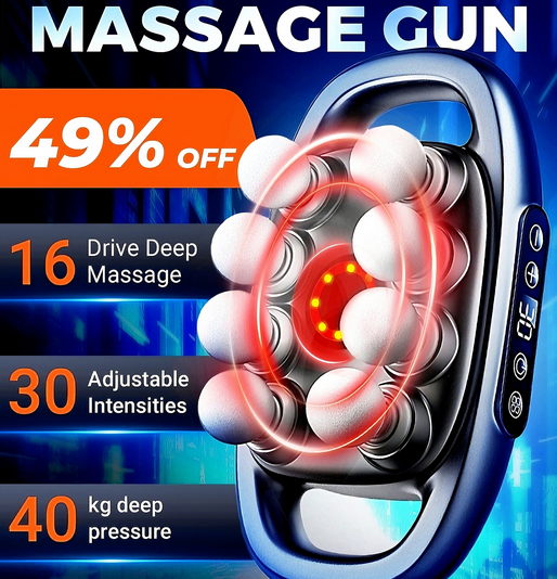 🎁Special Promotion💥16-Antrieb 8-Kopf-Massagepistolen-Set