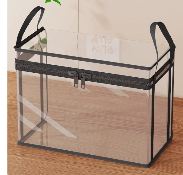 ๐ Transparent Fabric Storage Box | Foldable Closet Organizer โ Perfect for Clothes, Toys, Blankets & More! ๐งธ๐๐ฆ
