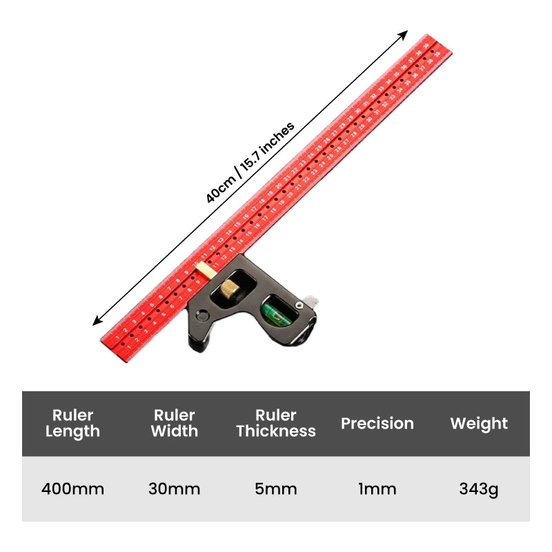 š„Combination Square Ruler 45-90 degree Markingš