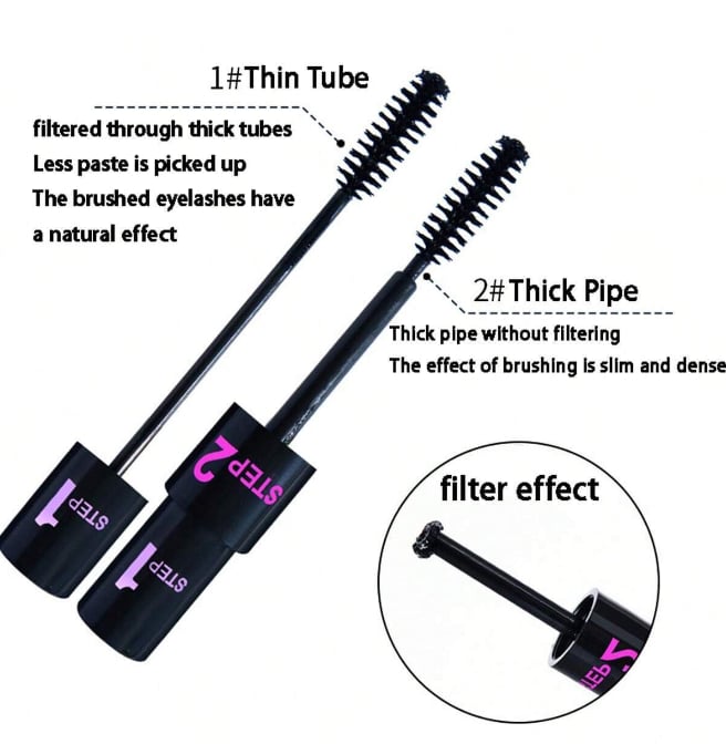 🔥PAY 1 GET 2🔥(2PCS)🥰 Long Thick Curl Eyelash Mascara Dual-Purpose Mascara
