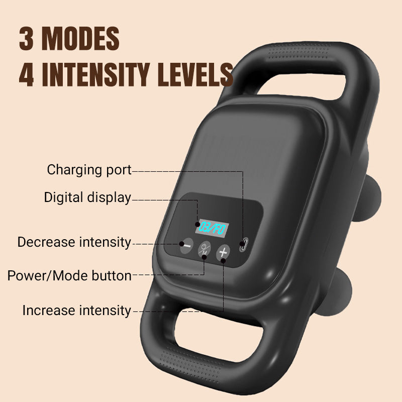 🏋️♂️4-Head Fascial Gun Massage Apparatus