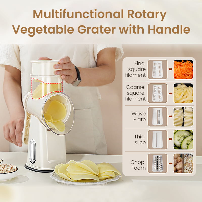 š„Hot Saleš„Multifunctional Rotary Vegetable Grater with Handle