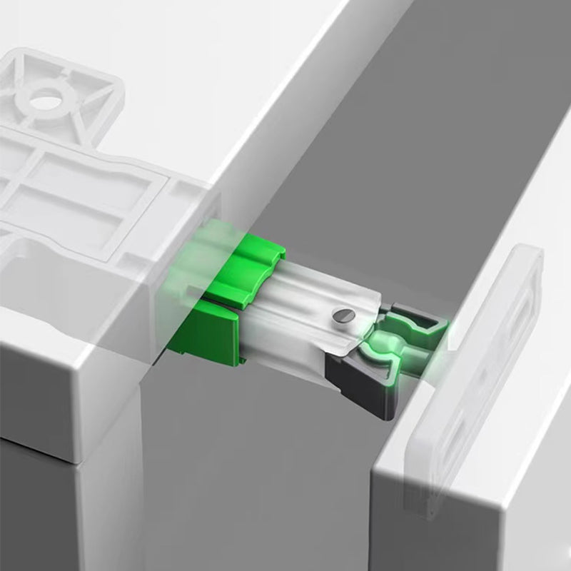 Cabinet Door Press-to-Open Spring Lock and Matching Hinge