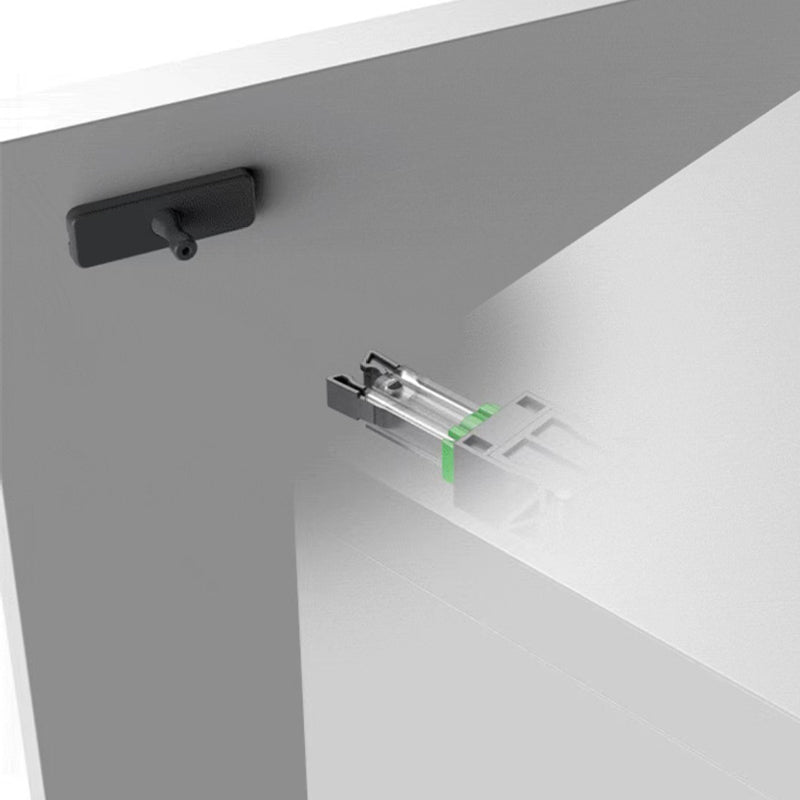 Cabinet Door Press-to-Open Spring Lock and Matching Hinge