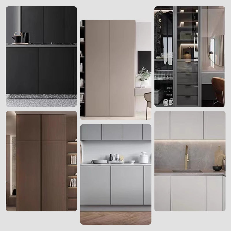Cabinet Door Press-to-Open Spring Lock and Matching Hinge