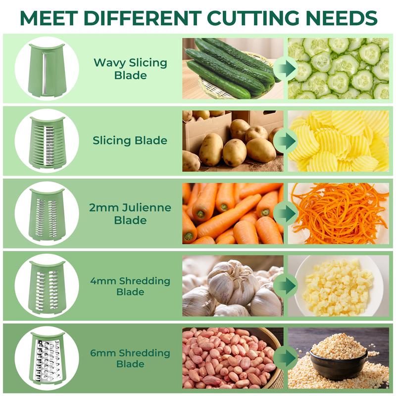 🧀5-in-1 Household Multifunctional Storm Vegetable Cutterv