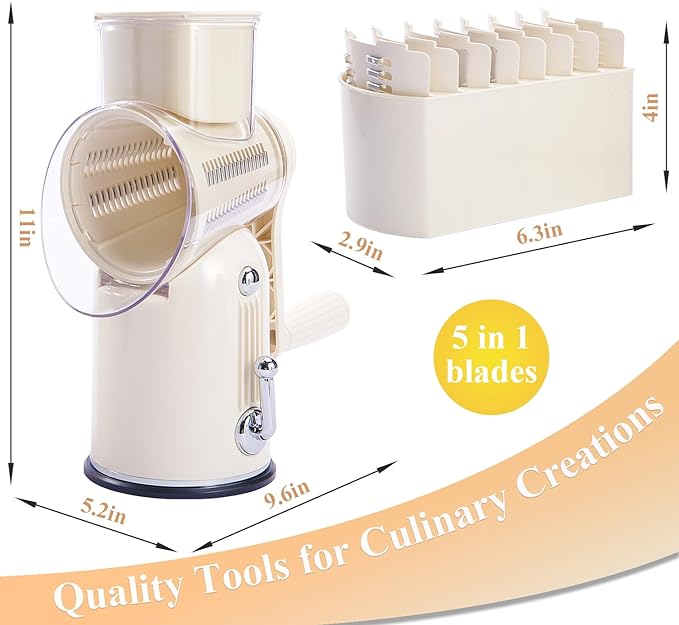 🧀5-in-1 Household Multifunctional Storm Vegetable Cutterv