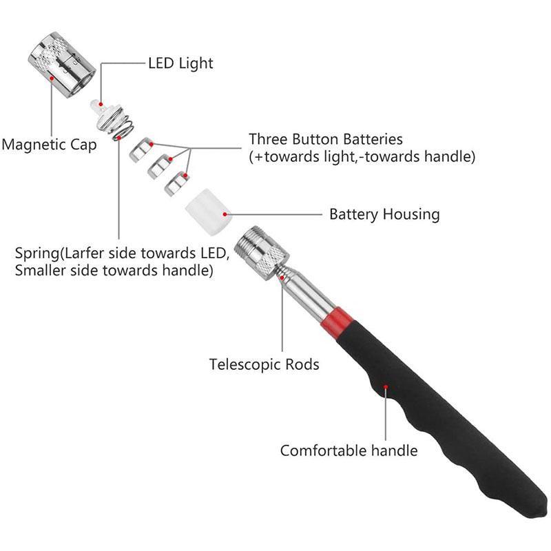 🔥Hot Sale Special 50% OFF🔥LED Retractable Magnetic Pickup