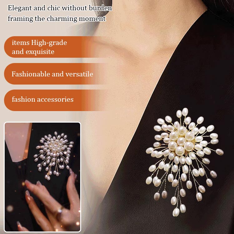 🎁2025 NEW! 🔥Women's High-end Exquisite Handmade Pearl Brooch