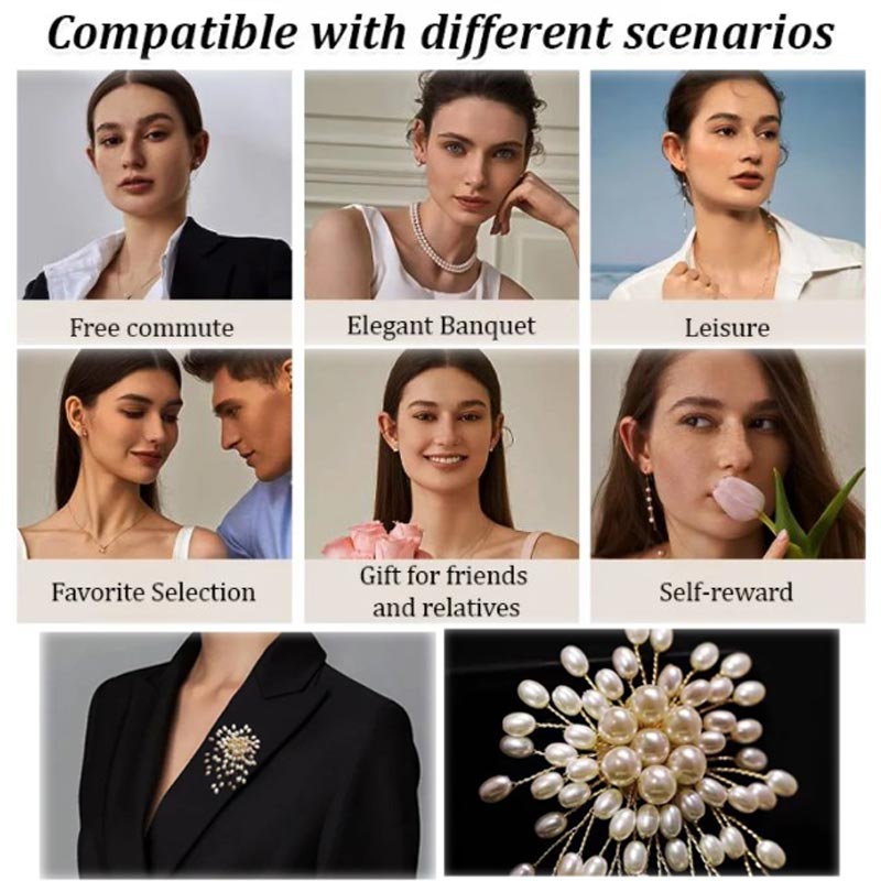 🎁2025 NEW! 🔥Women's High-end Exquisite Handmade Pearl Brooch