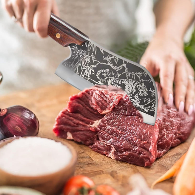 🔥Durable Sharp Tiger Pattern Stainless Steel Knife🔥