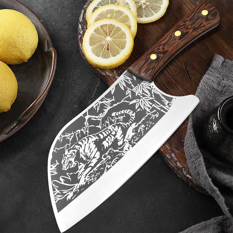 🔥Durable Sharp Tiger Pattern Stainless Steel Knife🔥