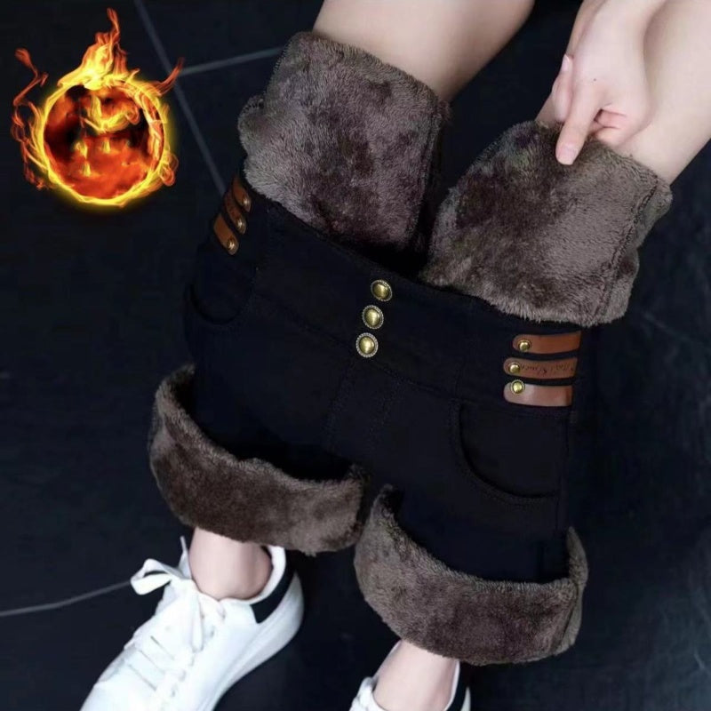 💖Women's High-Waisted Flared Pants with Plush Lining