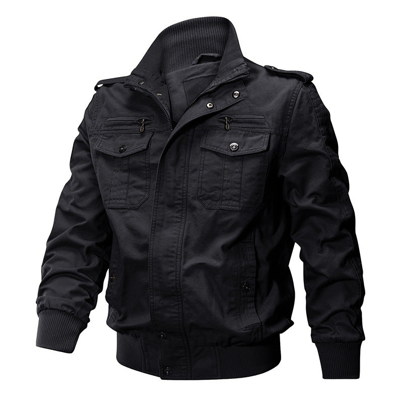 😎Men's Military Stand Collar Zipper Jacket✈️Free Shipping✈️