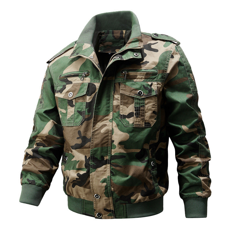 😎Men's Military Stand Collar Zipper Jacket✈️Free Shipping✈️
