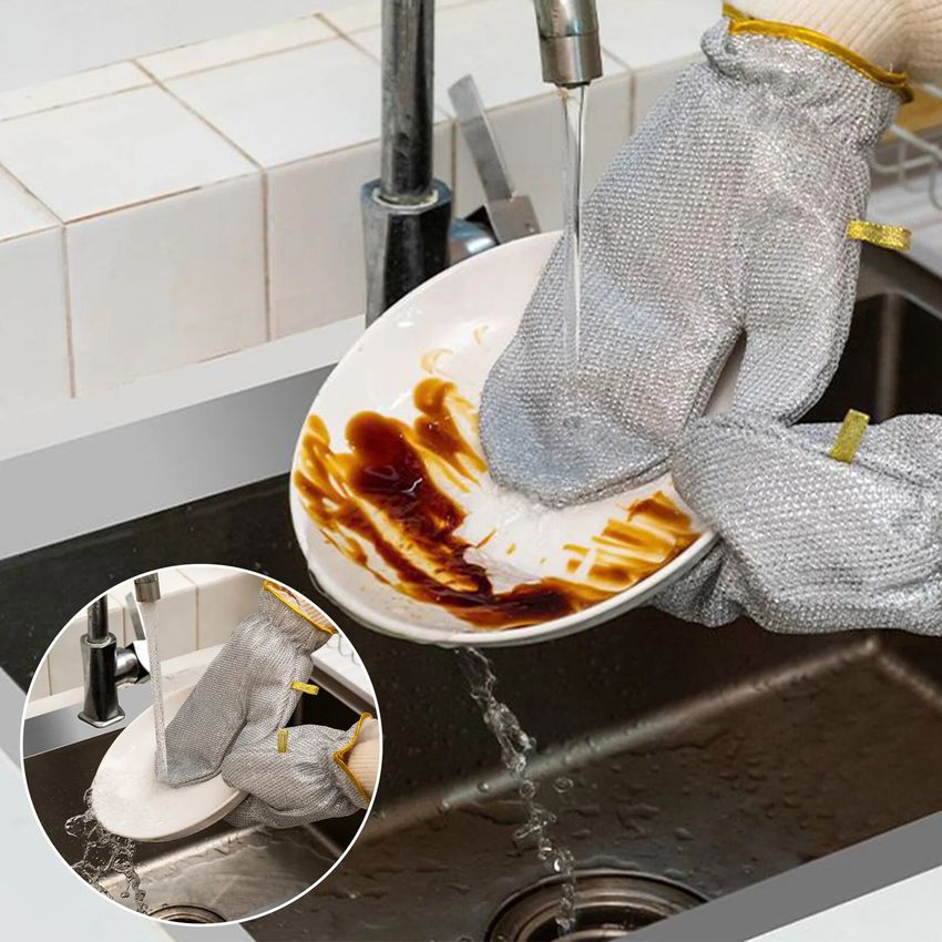 đ„2025 NEW SALES - 50% OFFđ„Kitchen Essentialsâ Dishwashing Wire Glovesâš