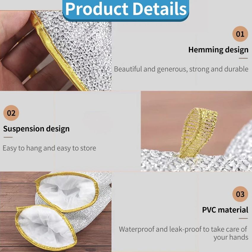 đ„2025 NEW SALES - 50% OFFđ„Kitchen Essentialsâ Dishwashing Wire Glovesâš