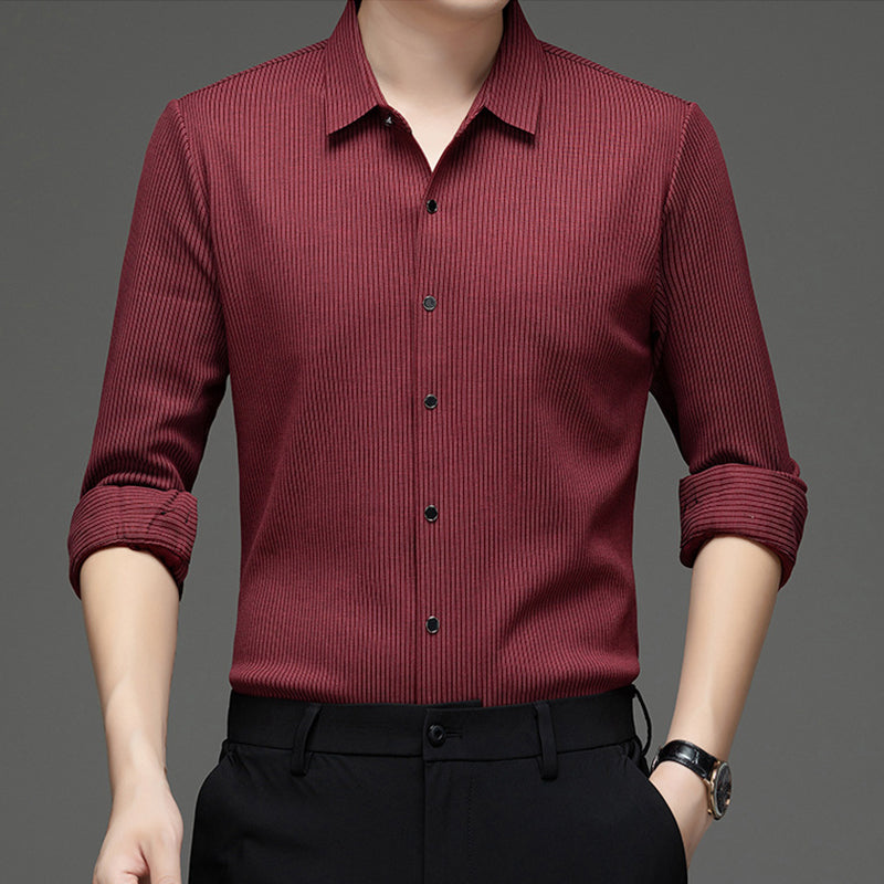 🔥Men's Business Casual Thickened Striped Top